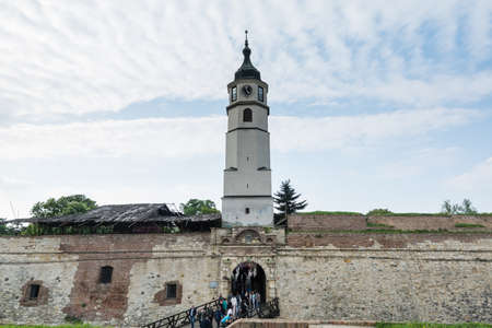Clock Tower of the Kalemegdan fortress in Belgrade,the most popular tourism destination in Serbiaのeditorial素材