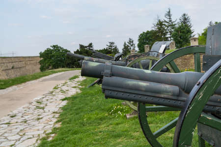 Cannons in Kalemegdan fortress in Belgrade, the most popular tourism destination in Serbiaのeditorial素材