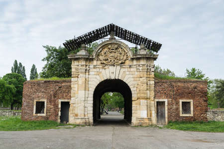The Gate of Carlo VI Kalemegdan, in kalemegdan fortress in Belgrade, built in 1736 in the honour of the tsar Carlo VIのeditorial素材