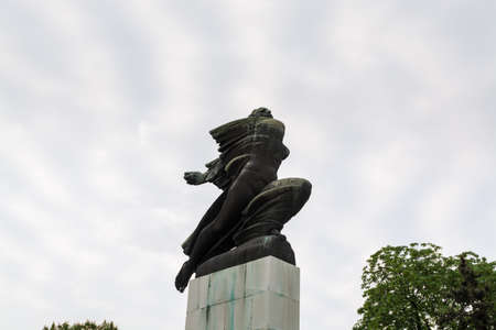 Monument of Gratitude to France in front of Kalemegdan fortress in Belgrade, Serbiaのeditorial素材