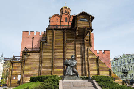 The Golden Gates of Kyiv, the main gate in the 11th century fortifications of Kyiv, the capital of Kievan Rusのeditorial素材