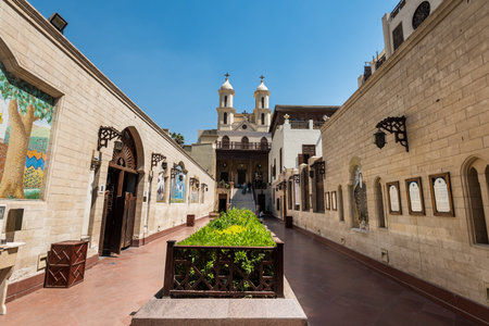Gate of Saint Virgin Mary's Coptic Orthodox Church also known as The Hanging Church, or the...
