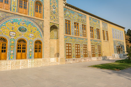 Historic buildings at Golestan palace complex in Tehran, Iranのeditorial素材