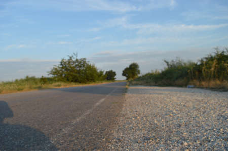 A close up of a road. High quality photoの写真素材