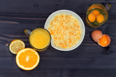 Ingredients for cooking cream From series French Dessertsの写真素材