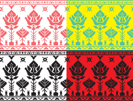 Belorussian ethnic ornament, seamless pattern. 