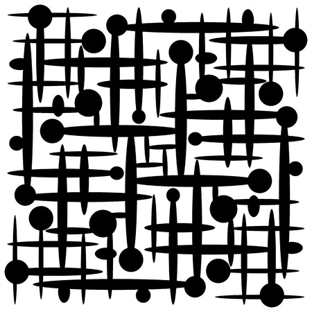 Abstract black and white geometric pattern Vector illustrationsのイラスト素材