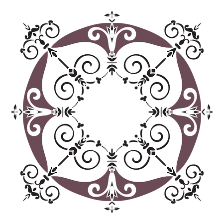 Hand drawing pattern for tile in black and white colors in Italian majolica styleのイラスト素材