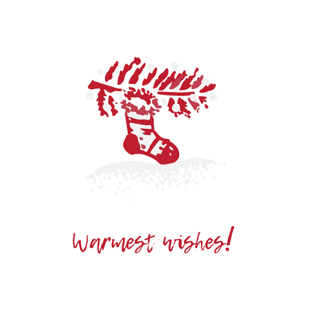 Christmas and New Year greeting card design.のイラスト素材