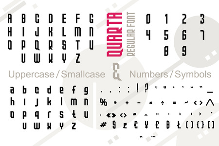 Suprematism style decorative alphabet, typeface. Pop art font for slogan graphic print, hipster fashion, geometric pattern, vintage poster Vector illustrationのイラスト素材