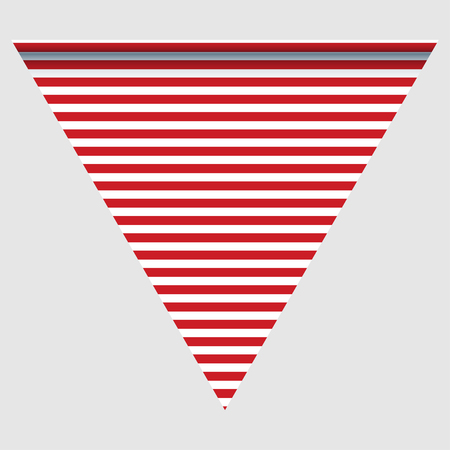 Happy holyday day triangular flag for planar festivals with red, blue and white color stars, stripes, checkered, chevrons. fective background. Vector illustrationのイラスト素材