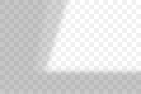 Transparent window shadow. Light effect overlay. Mesh grid. Presentation your design card, poster, stories Photo realistic vector illustrationのイラスト素材