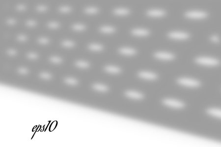 Realistic window shadow. Multiply Overlay effect. Long shadow light on wall or floor. Mesh gradient scenes of natural lighting. Oval perforation. Natural background for design. Illustrationのイラスト素材
