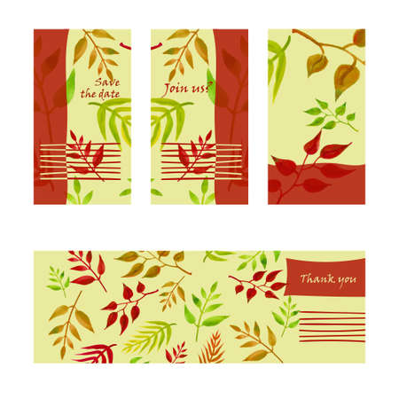 Fall leaves vector corporate business templateのイラスト素材