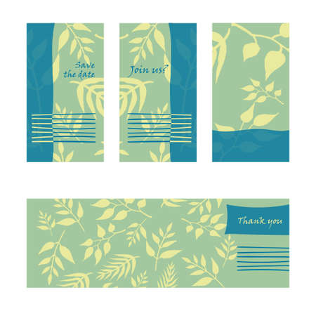 Leaves silhouette vintage vector corporate business templateのイラスト素材