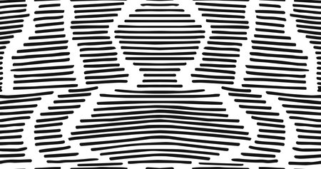 Small dash seamless pattern. Dotted lines texture Black and white hatching doodle organic shapes Short line dashes Brush hand drawn random strokes Fashion retro print design Vector Illustrationのイラスト素材