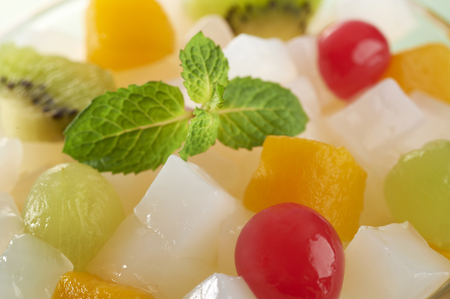 close up with delicious mix fruit studio shotの写真素材