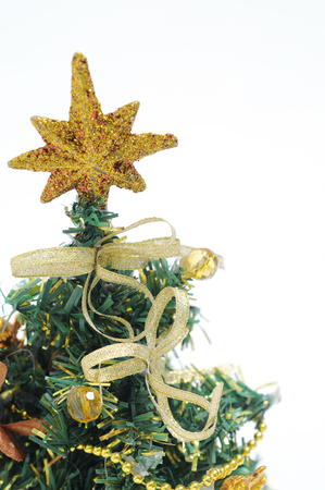 christmas tree with the white backgroundの写真素材