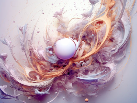 3d rendering of abstract fractal color background for creative art designの素材