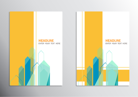 Leaflet cover presentation abstract geometric background, modern publication poster magazine, layout in A4 sizeのイラスト素材