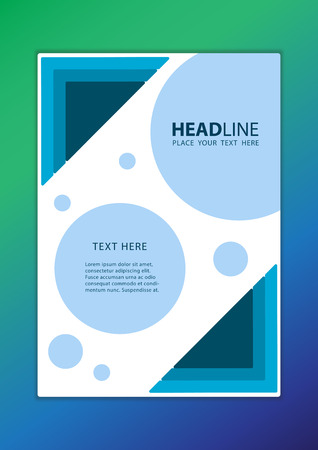 Leaflet cover presentation abstract geometric background, modern publication poster magazine, layout in A4 sizeのイラスト素材