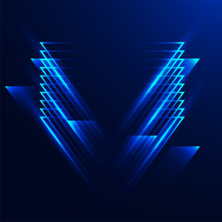 Abstract blue light lines on dark background. Vector illustration for your designのイラスト素材