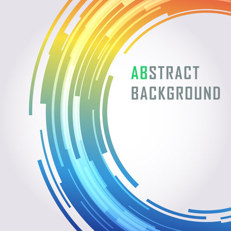 Colorful swirls transition from yellow to blue on a gradient backdrop - Vector illustrationのイラスト素材