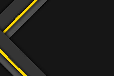 Striking contrast in a geometric play of black and yellow. - Vector, illustrationのイラスト素材