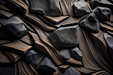 3d rendering of abstract fractal background. Creative illustration of wavy surface.の素材
