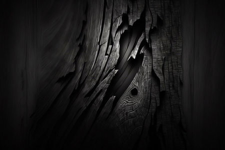 Wooden background with cracks and holes in it. 3d renderingの素材