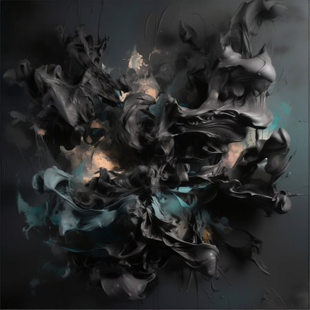 Abstract watercolor background with black and blue splashes. Vector illustration.の素材