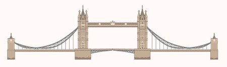 Vector Illustration of the Tower Bridge in Londonのイラスト素材