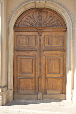 Old wooden doorの写真素材