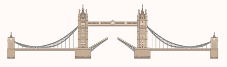 Tower Bridge in Londonのイラスト素材
