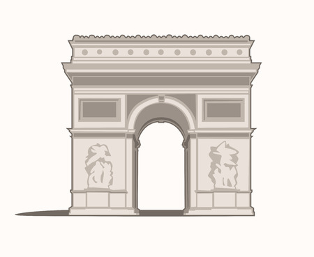 Arc de Triomphe in Parisのイラスト素材