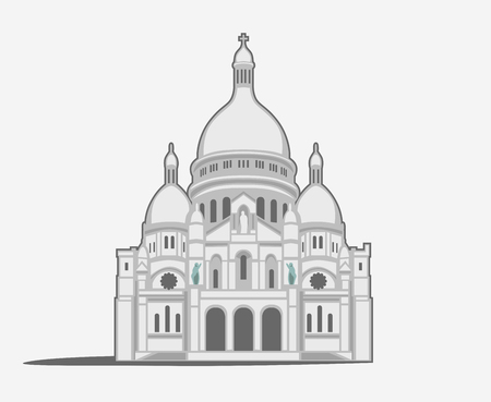 Basilique du Sacre-Coeur de Montmartre in Parisのイラスト素材