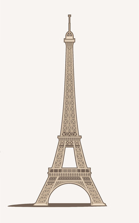 Eiffel Tower in Parisのイラスト素材