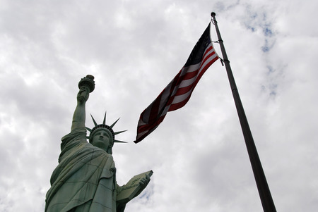 Replica of the Statue of Liberty at New York-New York Hotel & Casino in Las Vegasのeditorial素材
