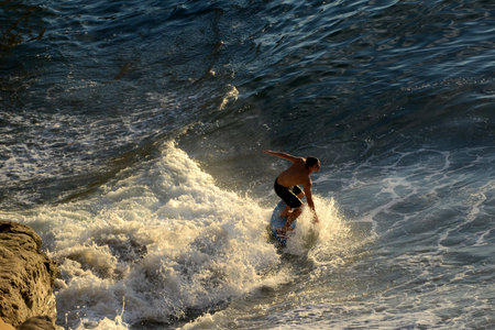 At the time of the San Diego La Jolla Bay (La Jolla Cove)