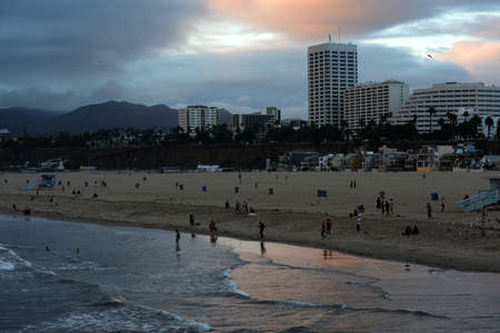 St. Monica beach, Losangelesのeditorial素材
