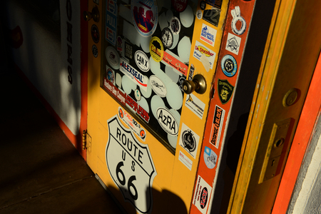 The town of Seligman on Route 66のeditorial素材