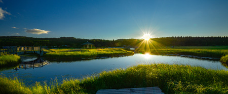 Inner Mongolia grassland, Saihanba sunset.の写真素材