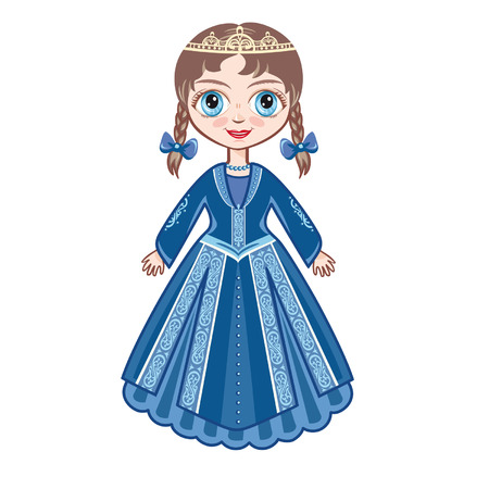 The little Princess in a black ball dressのイラスト素材