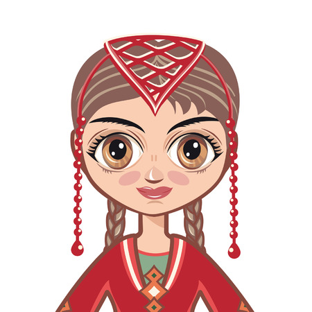 Portrait of the Armenian girl. Avatar.のイラスト素材