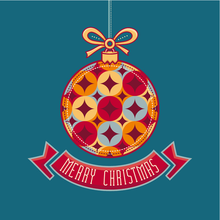 Christmas card. Christmas greeting. Happy holidays. Winter holiday. New year greeting. Color background.のイラスト素材