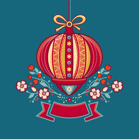 chinese new year backgroundのイラスト素材