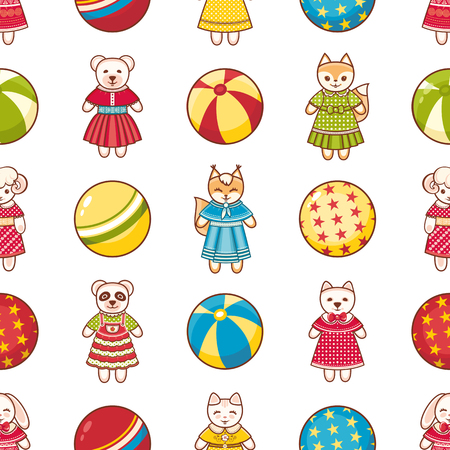 Children's toy. Seamless pattern.のイラスト素材