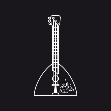 Balalaika. Russian folk musical instrument. Best for banner.のイラスト素材