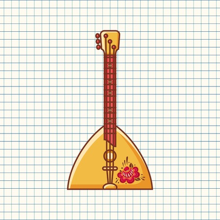 Balalaika. Russian folk musical instrument.のイラスト素材