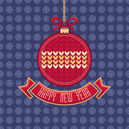 New Year holiday greeting card. Colorful greeting card for holidays. Cartoon style. Invitation card. Colorful template.のイラスト素材